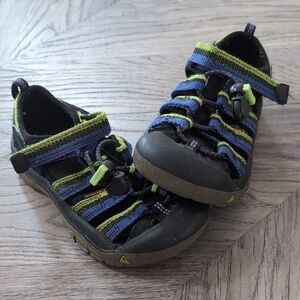 Keen Kids' Blue and Green Adventure Sandals Size 10 Shoes Boy Or Girl